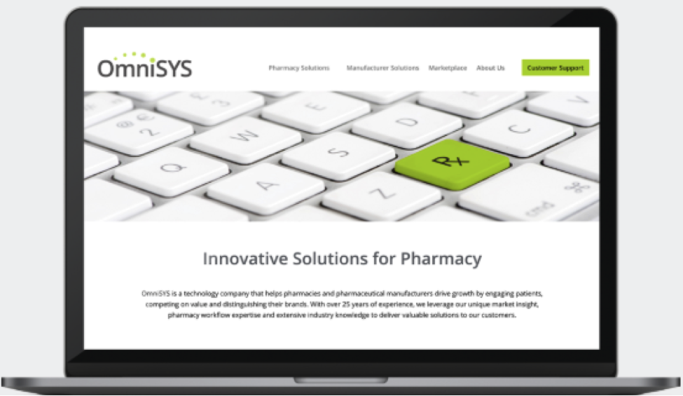 OmniSYS website Design screenshot