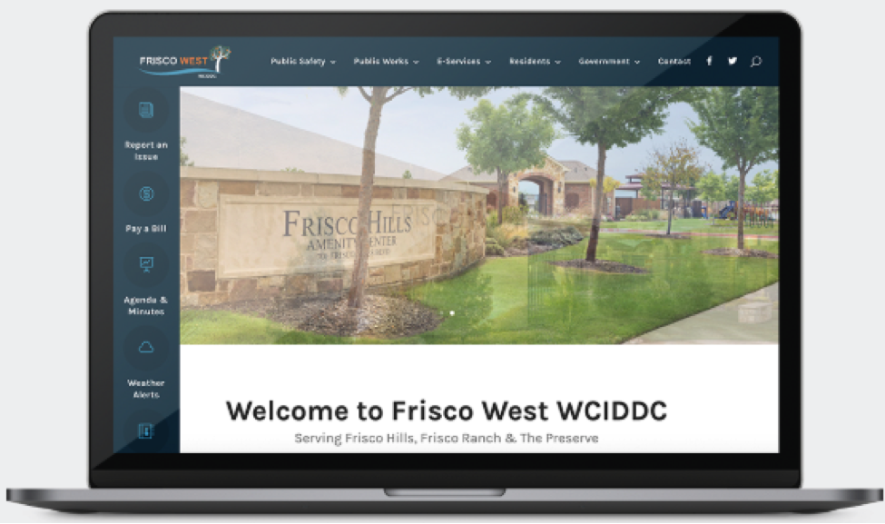 Frisco West Website Design Screenshot