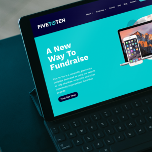 Five To Ten Web design project on a tablet