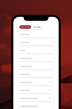 Vault Aviation web design project on a mobile phone