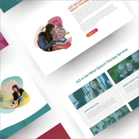 Web design project on a desktop