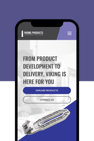 Viking Products mobile web design mockup from JSL Marketing in Grand Rapids