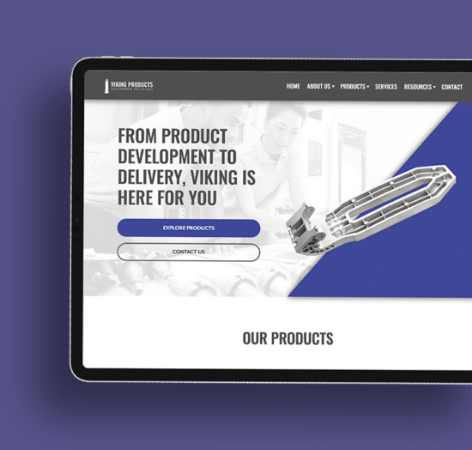 Viking Products new website design mockup designed by JSL Marketing in Grand Rapids Michigan