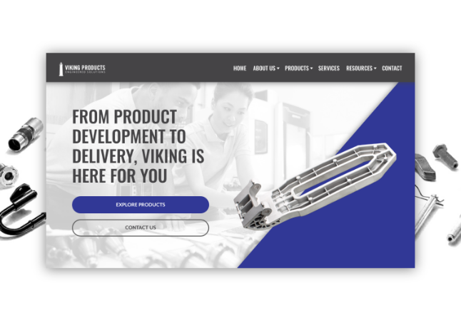 Viking Products homepage website design mockup from JSL Marketing in Grand Rapids