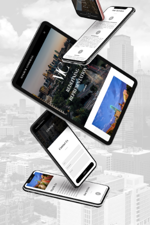 Mangrum Commercial website mockup on different devices