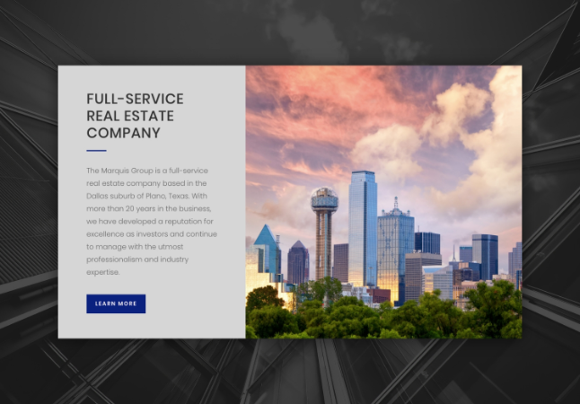 Marquis Group website design project