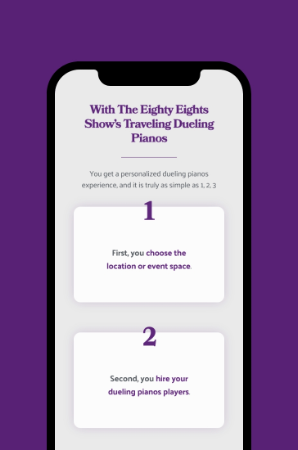 The Eighty Eights Show mobile web design project