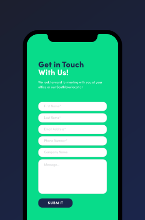 Southcrest US website design mockup on a mobile device