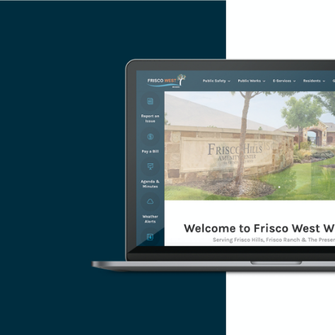 Web design project for Frisco West in Texas
