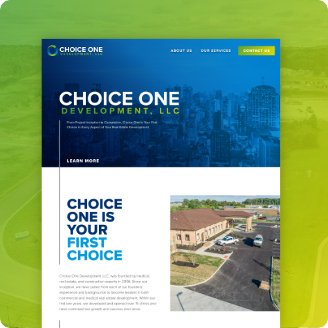 Choice One Development new website design from JSL