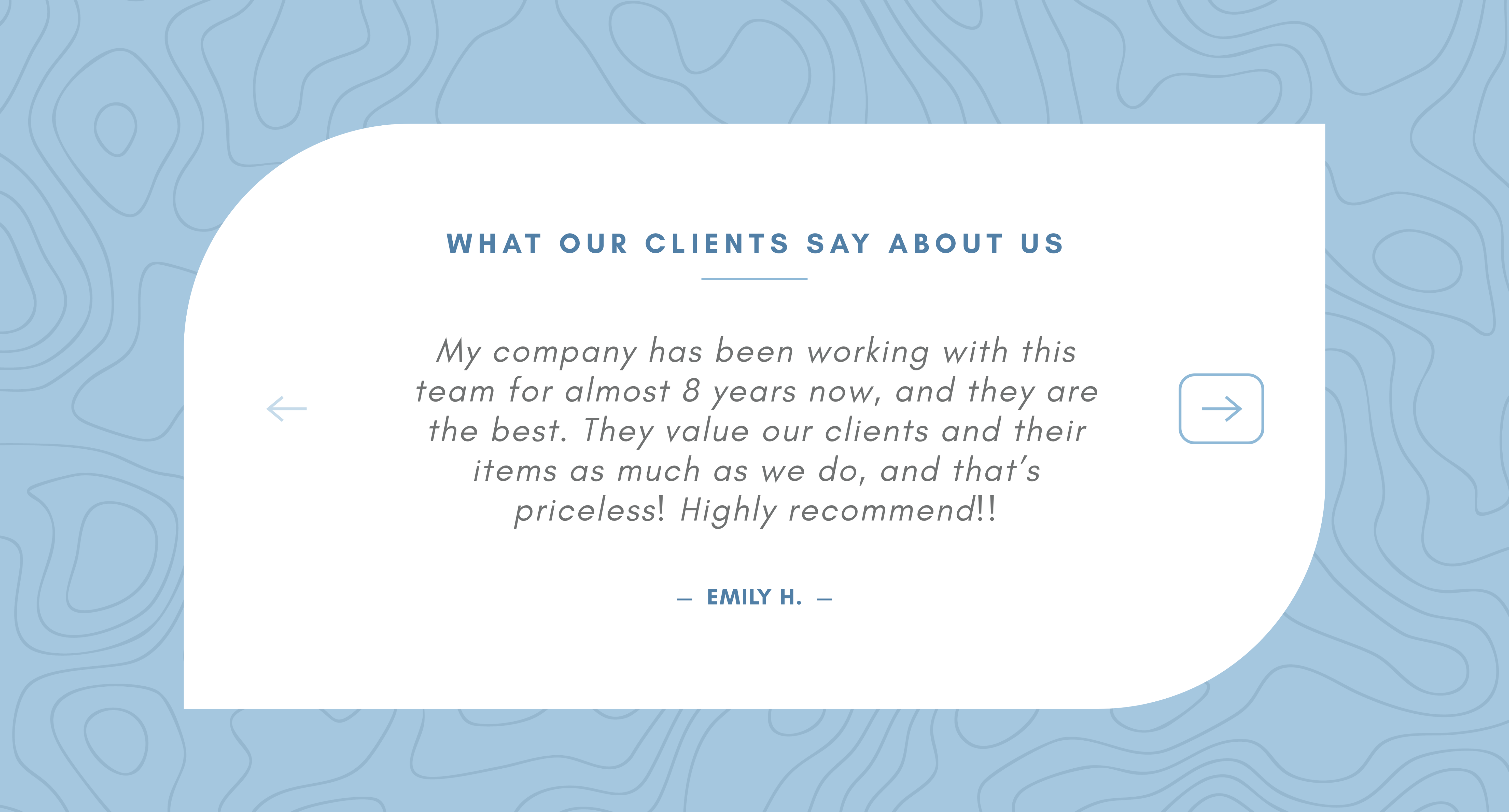 Avancé "Testimonials" section